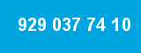 929 037 74 10 929 037 74 10